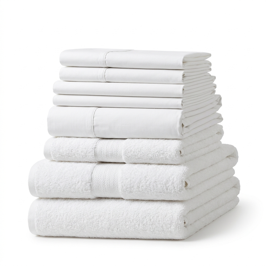 400-Thread Count Satin-Stripe King Bedsheets & Luxury Bath Sheet Sets - 80 Sets
