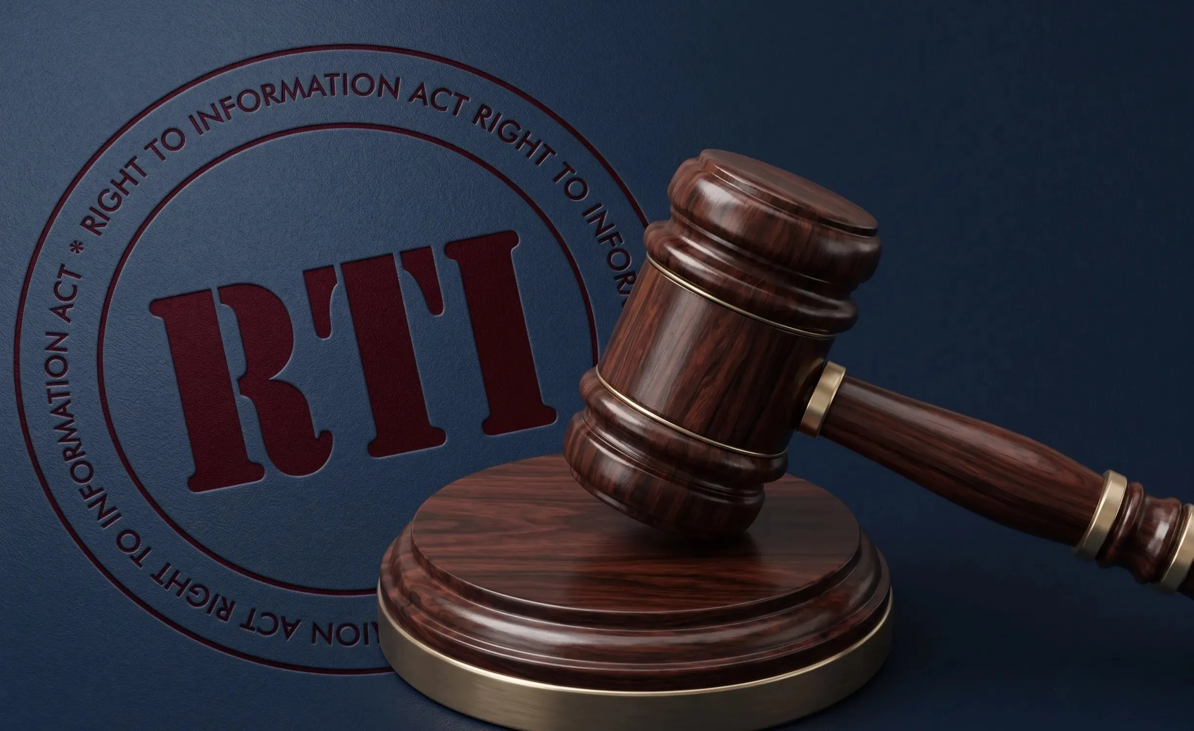 Right to Information Act Gavel and Stamp
